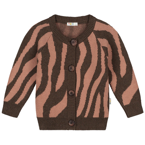 Raglan Cardigan - PINK ZEBRA