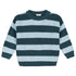 Stripes Knitted Sweater - BLUE BIRD