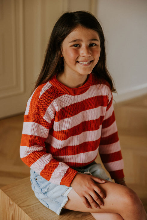 Stripes Knitted Sweater - LEMONADE
