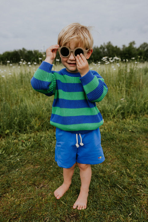 Stripes Knitted Sweater - PEACOCK