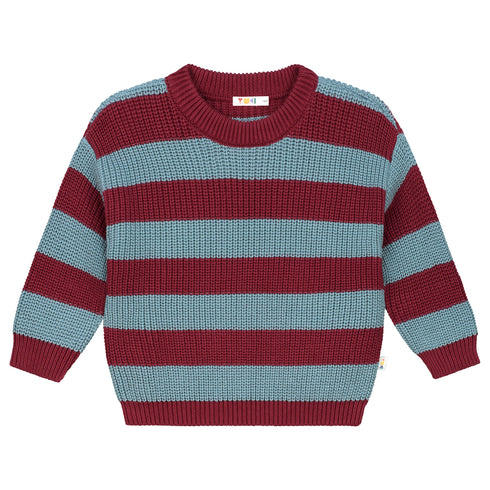 Stripes Knitted Sweater - SEAHORSE