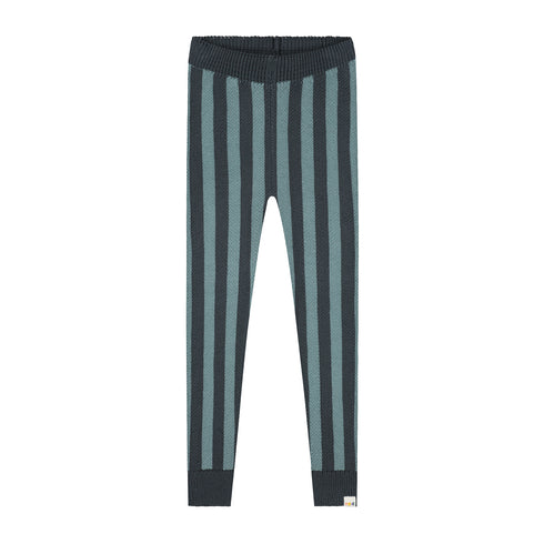 Stripes Knitted Leggings - BLUE MONDAY