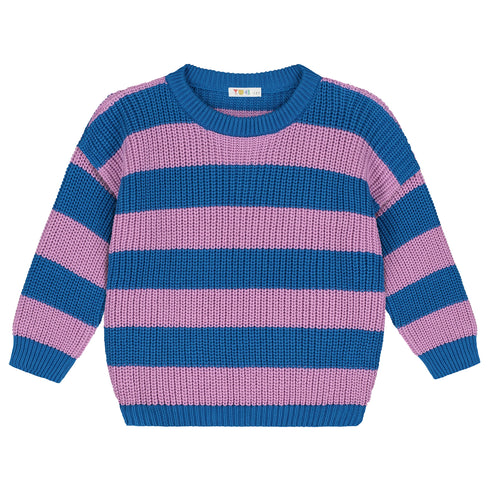 Stripes Knitted Sweater - COTTON CANDY