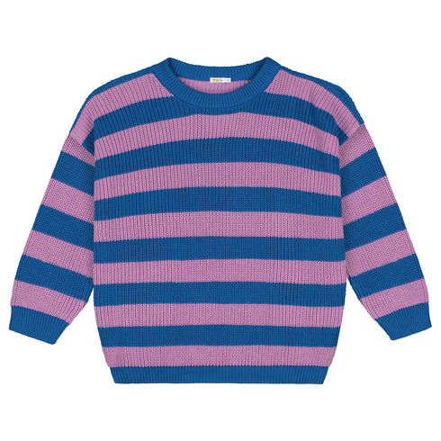 Stripes Knitted WOMEN'S Sweater - COTTON CANDY