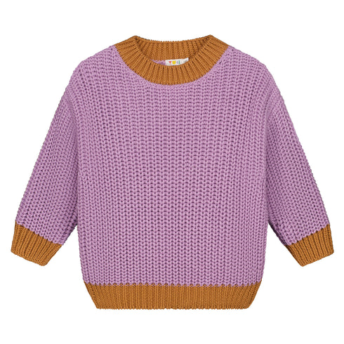 Chunky Knitted Sweater - LAVENDER BREEZE (PO)