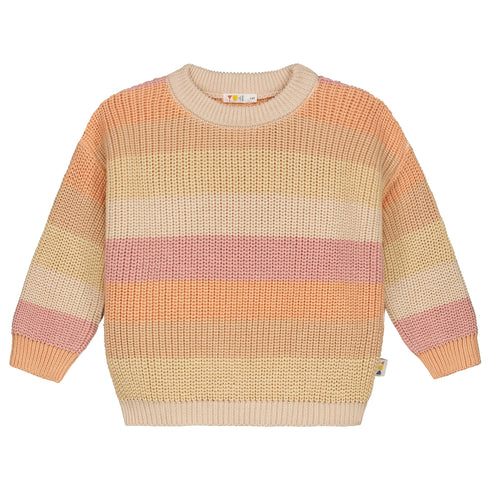 Stripes Knitted Sweater - MAPLE SUGAR (PO)