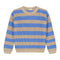 Chunky Knitted WOMEN'S Sweater - CORNFLOWER STRIPES