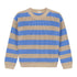 Chunky Knitted WOMEN'S Sweater - CORNFLOWER STRIPES