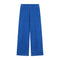 WOMEN'S Trousers Beau Corduroy - COBALT by Yuki kidswear: relaxed wide-leg fit, elastic waistband, organic cotton corduroy in bright blue, shown flat on white—ideal for slow fashion enthusiasts.