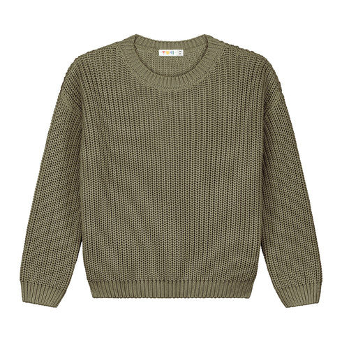 Chunky Knitted WOMEN'S Sweater - SAGE