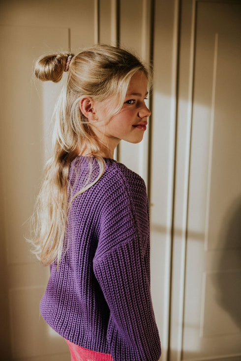 Chunky Knitted Sweater - AMETHYST
