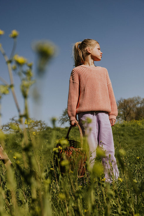 Chunky Knitted Sweater - CORAL PINK