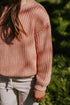 Chunky Knitted Sweater - CORAL PINK