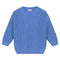 Chunky Knitted Sweater - CORNFLOWER