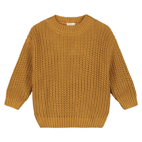 Chunky Knitted Sweater - OCHRE