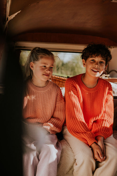 Chunky Knitted Sweater - PUMPKIN