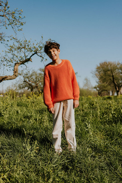 Chunky Knitted Sweater - PUMPKIN