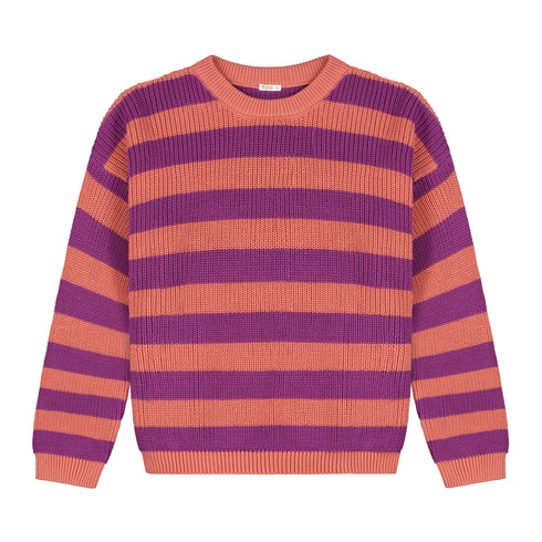 Stripes Knitted WOMEN'S Sweater - SORBET