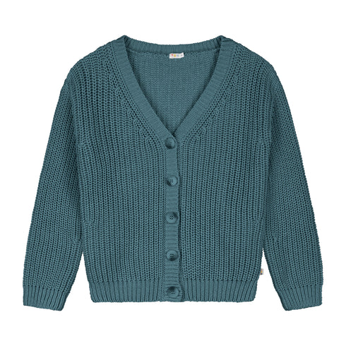 Chunky Knitted WOMEN'S Cardigan - PETROL (PO)