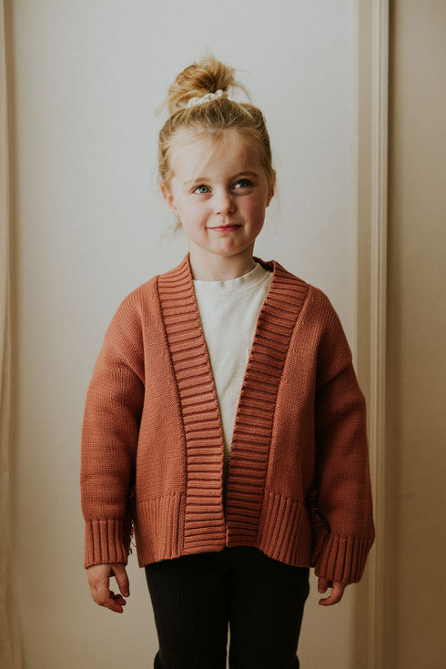 Knitted Cardigan with Frills - TERRA