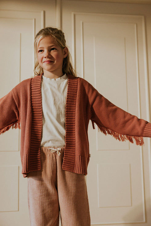 Knitted Cardigan with Frills - TERRA