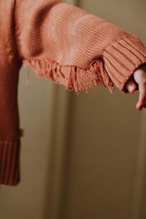 Knitted Cardigan with Frills - TERRA
