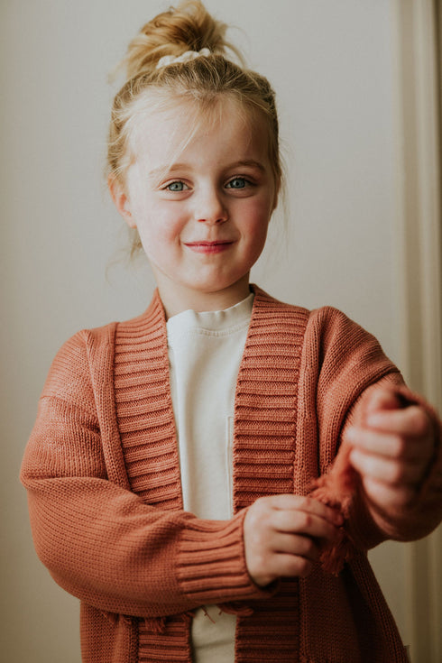 Knitted Cardigan with Frills - TERRA