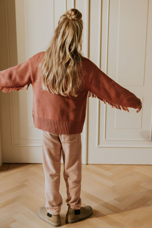 Knitted Cardigan with Frills - TERRA