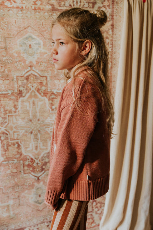 Knitted Cardigan with Frills - TERRA