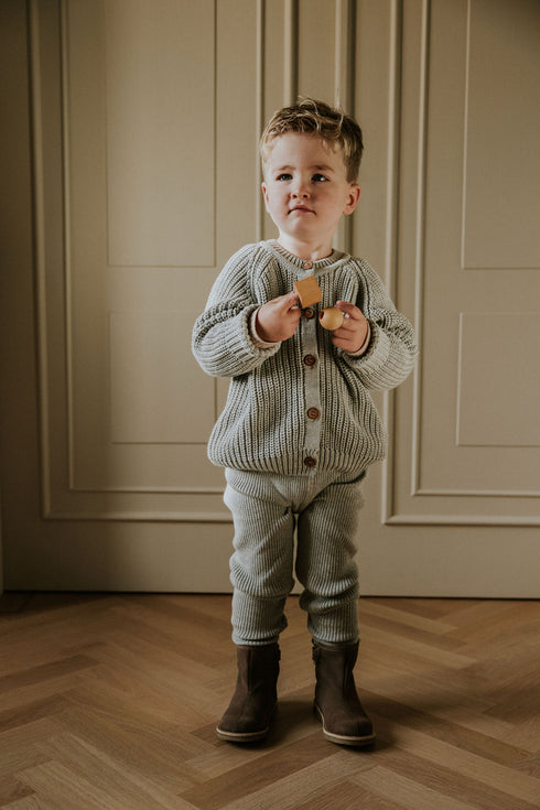 Raglan Cardigan - GREY MELANGE