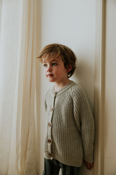Raglan Cardigan - GREY MELANGE