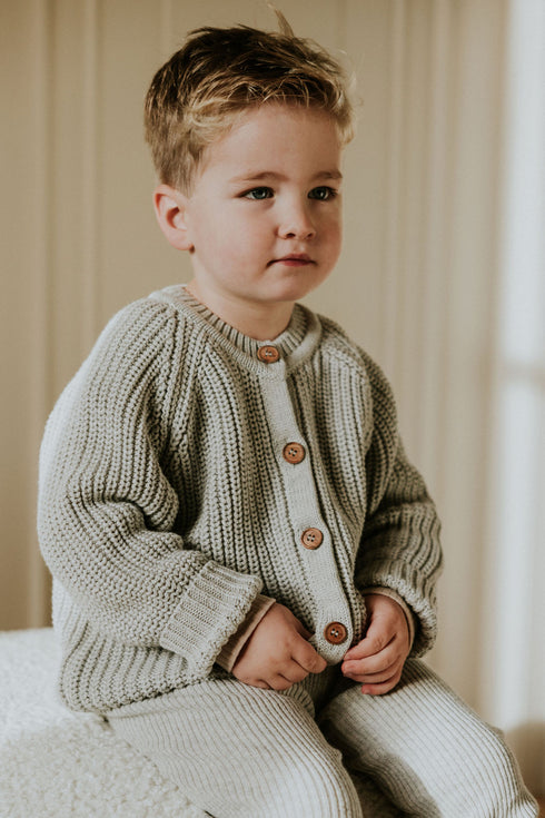 Raglan Cardigan - GREY MELANGE