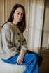 Balloon Sleeve Knitted WOMEN'S Cardigan - GREY MELANGE