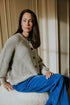 Balloon Sleeve Knitted WOMEN'S Cardigan - GREY MELANGE