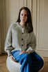 Balloon Sleeve Knitted WOMEN'S Cardigan - GREY MELANGE