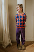 Checkered Knitted Sweater - COBALT