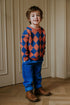 Checkered Knitted Sweater - COBALT