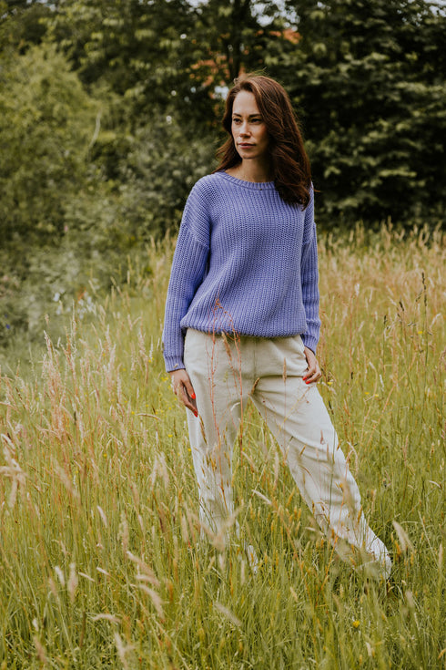 Chunky Knitted WOMEN'S Sweater - LAVENDER