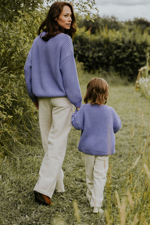 Chunky Knitted WOMEN'S Sweater - LAVENDER