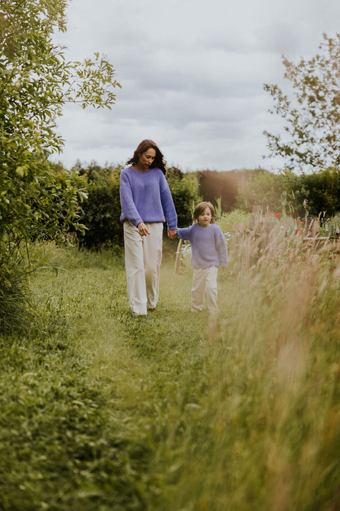 Chunky Knitted WOMEN'S Sweater - LAVENDER