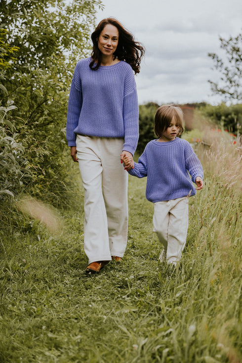 Chunky Knitted WOMEN'S Sweater - LAVENDER