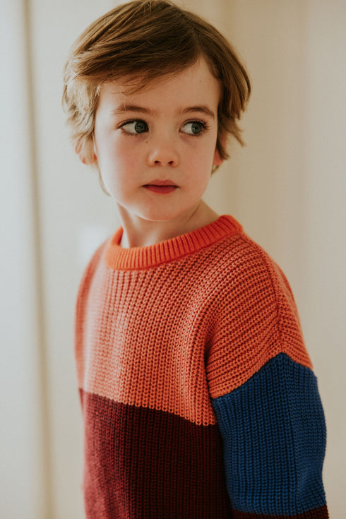 Color Block Sweater - BOOGIE WOOGIE