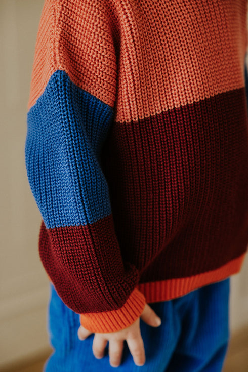 Color Block Sweater - BOOGIE WOOGIE