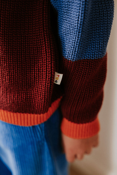 Color Block Sweater - BOOGIE WOOGIE