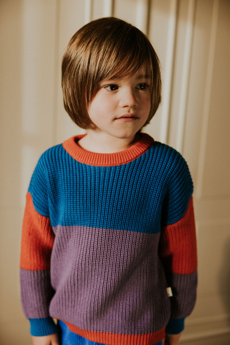 Color Block Sweater RETRO - Main Image