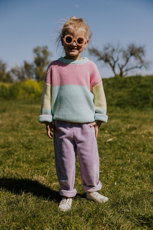 Color Block Sweater - STICKY CANDY
