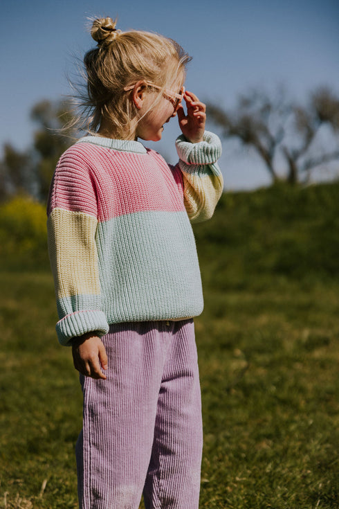 Color Block Sweater - STICKY CANDY