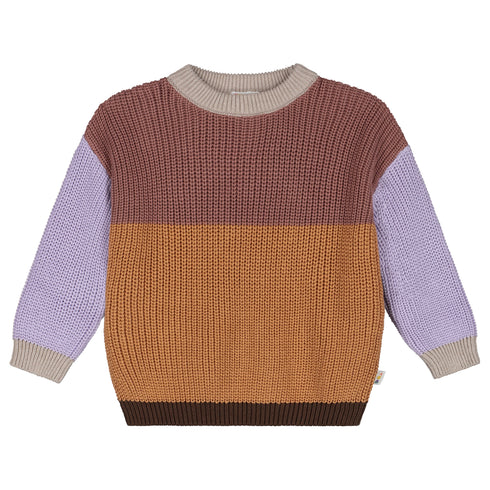 Color Block Sweater - SCALLOP