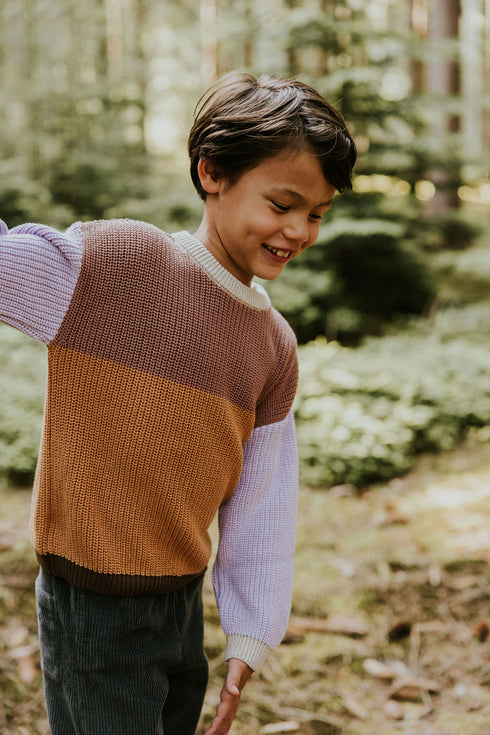 Color Block Sweater - SCALLOP