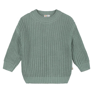 Chunky Knitted Sweater - EUCALYPTUS